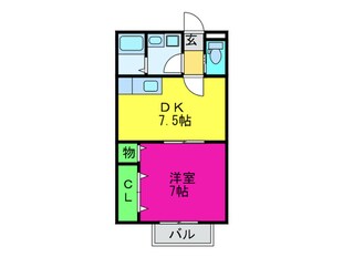 スカイハイツの物件間取画像